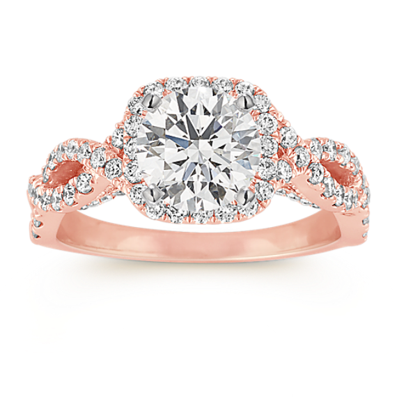 Echo Infinity Halo Engagement Ring