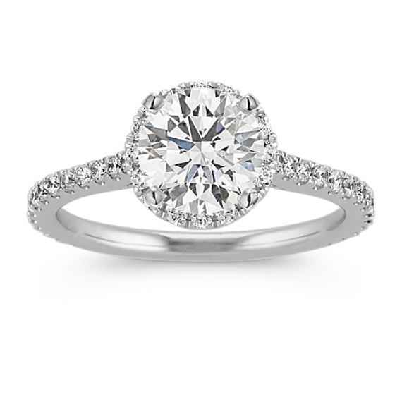 Ella Halo Engagement Ring for 1 ct Round