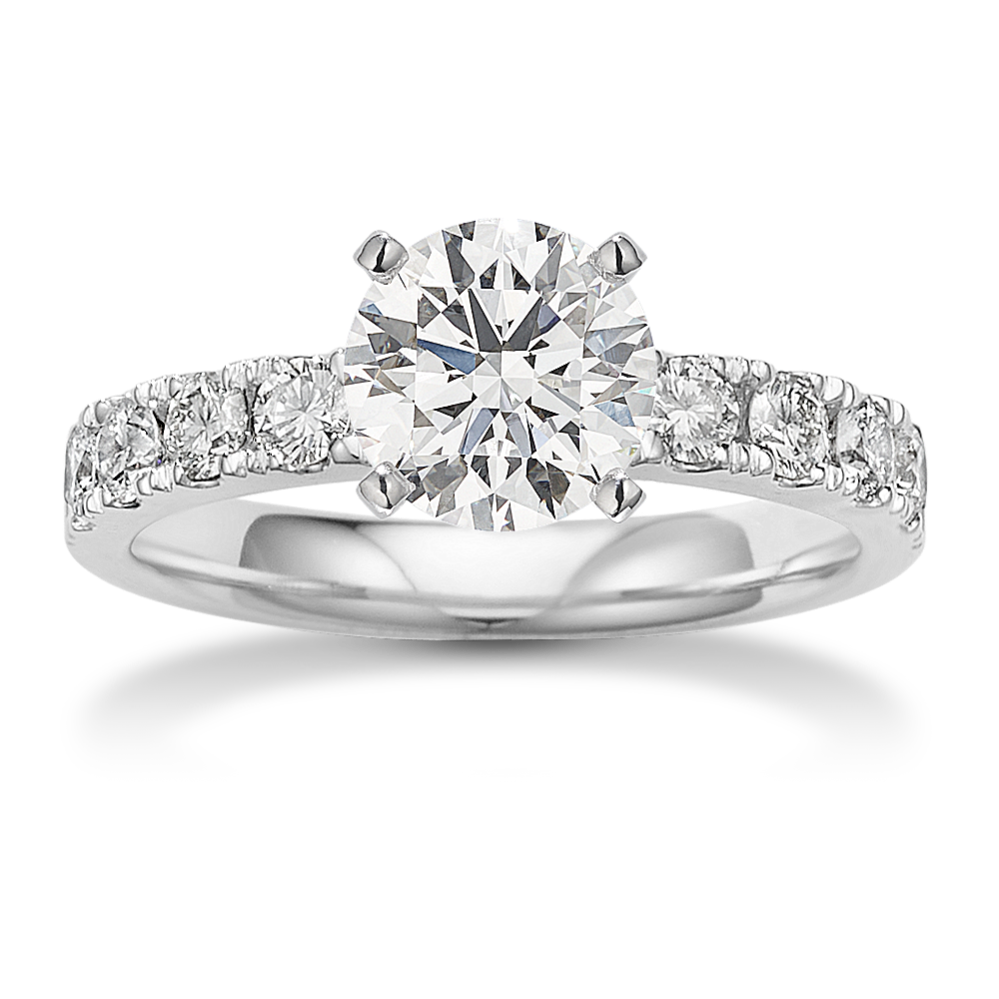 Spellbound Diamond Pave Engagement Ring - Platinum