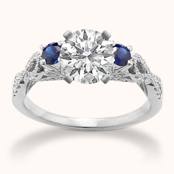 Vintage Pear Shaped Sapphire And Diamond Engagement Ring Shane Co