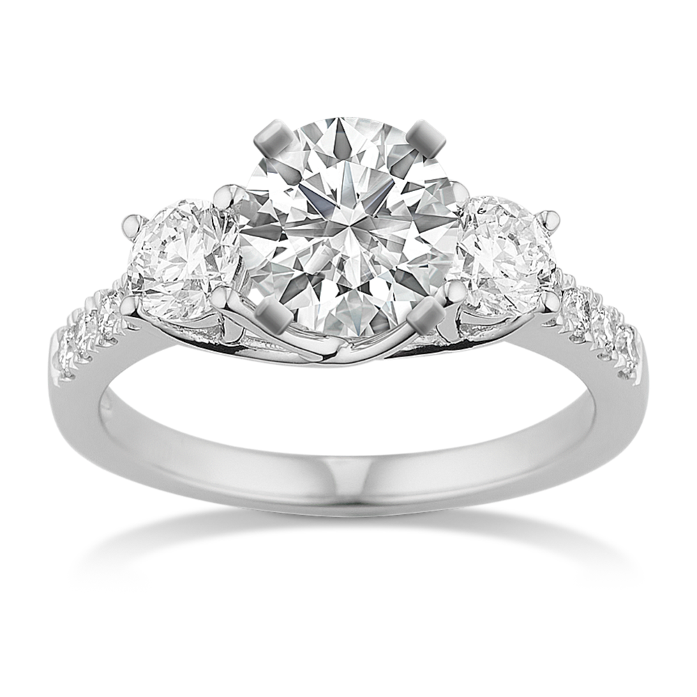 0.91 ct. Natural Diamond Engagement Ring in Platinum