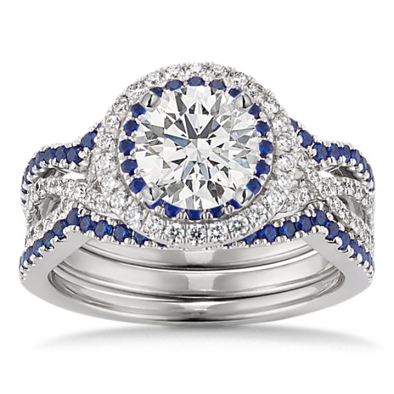 Calypso Sapphire & Diamond Wedding Set