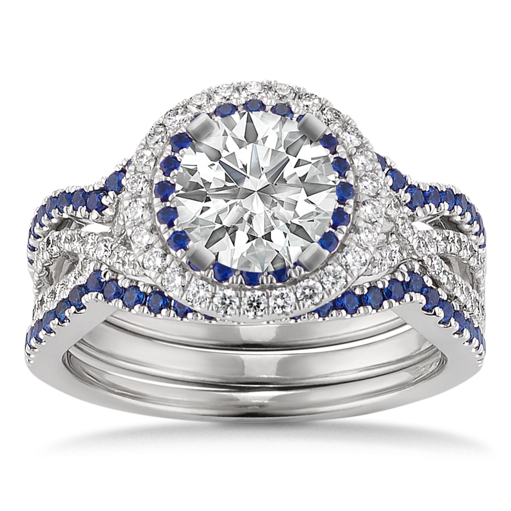 Calypso Sapphire Diamond Wedding Set