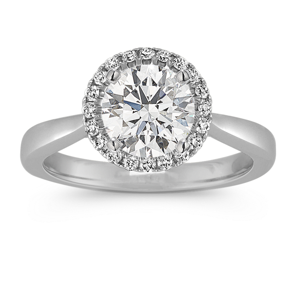 Kinsley Halo Engagement Ring for 1 ct Round