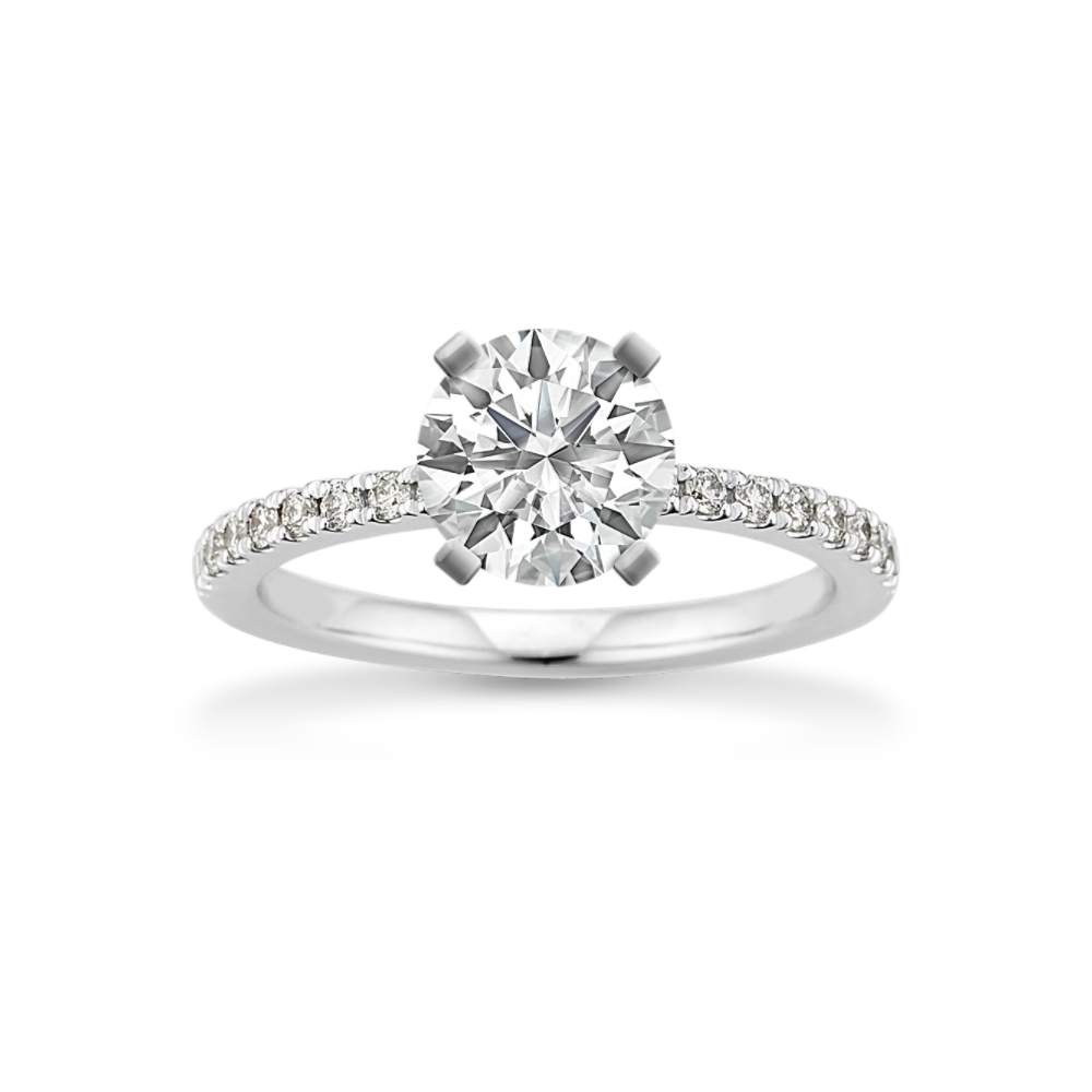 Timeless Natural Diamond Engagement Ring in Platinum