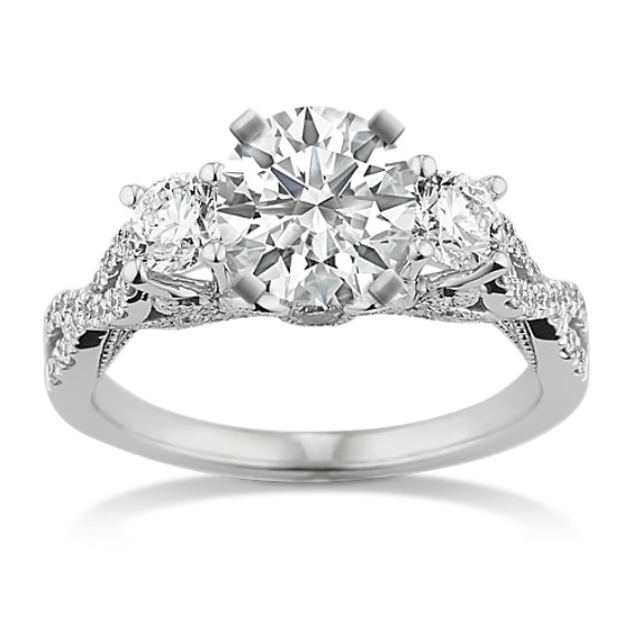 Round Diamond Infinity Engagement Ring