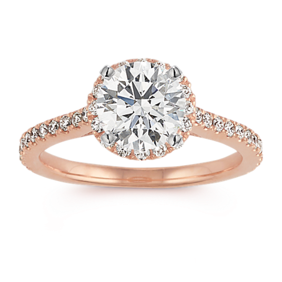 Ella Halo Engagement Ring for 1 ct Round
