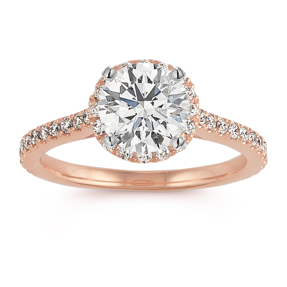 Ella Halo Engagement Ring for 1 ct Round