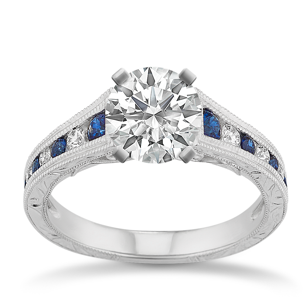 Loire Sapphire & Diamond Engagement Ring