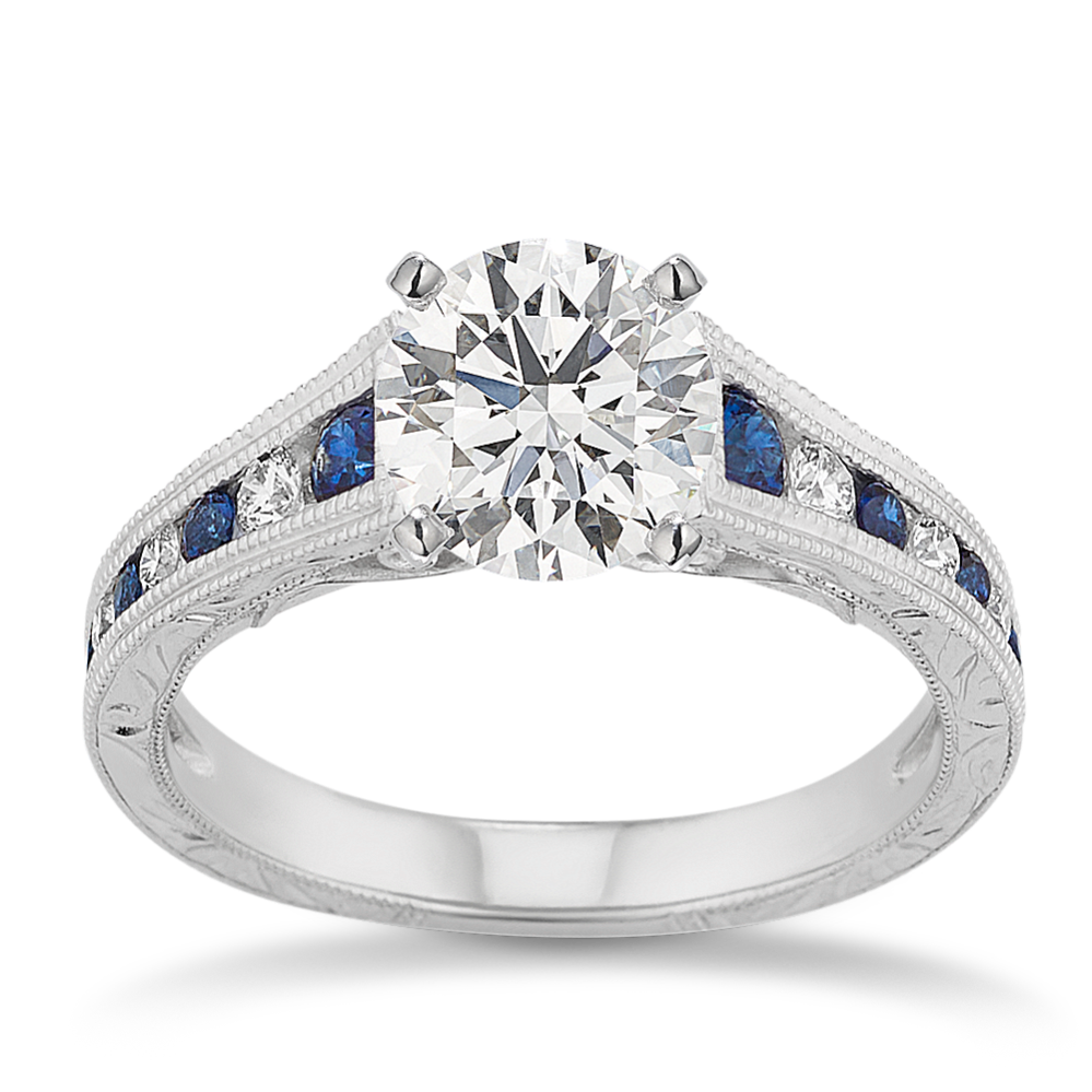 Loire Sapphire & Diamond Engagement Ring