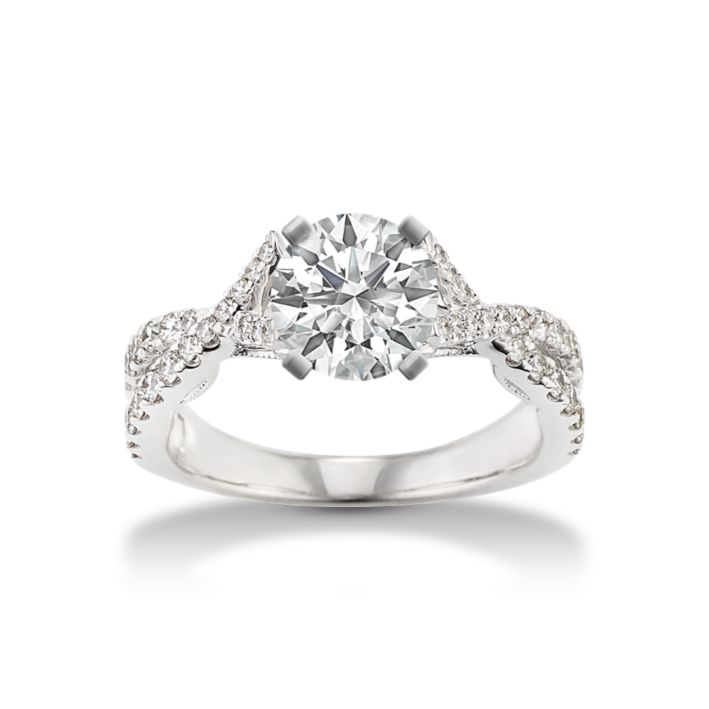 Hermia Cathedral Natural Diamond Engagement Ring