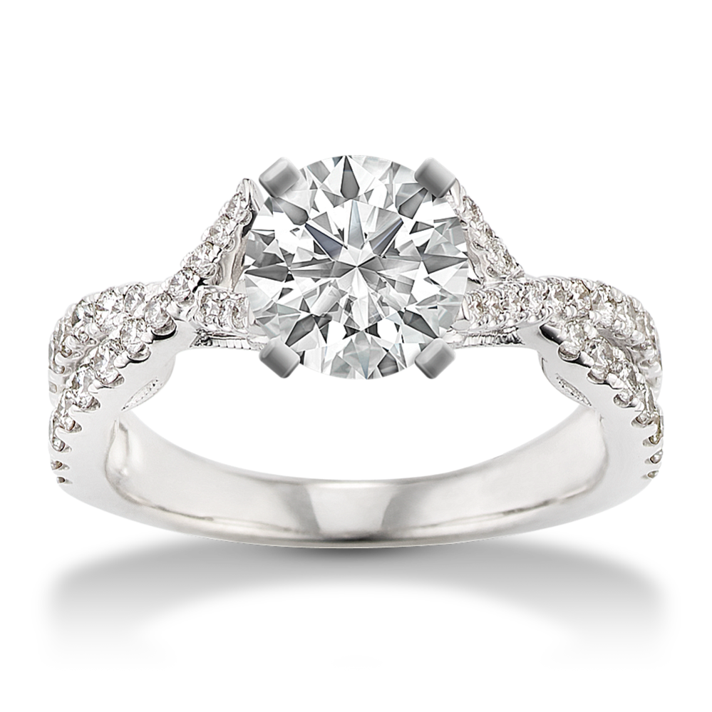 Hermia Cathedral Engagement Ring in Platinum