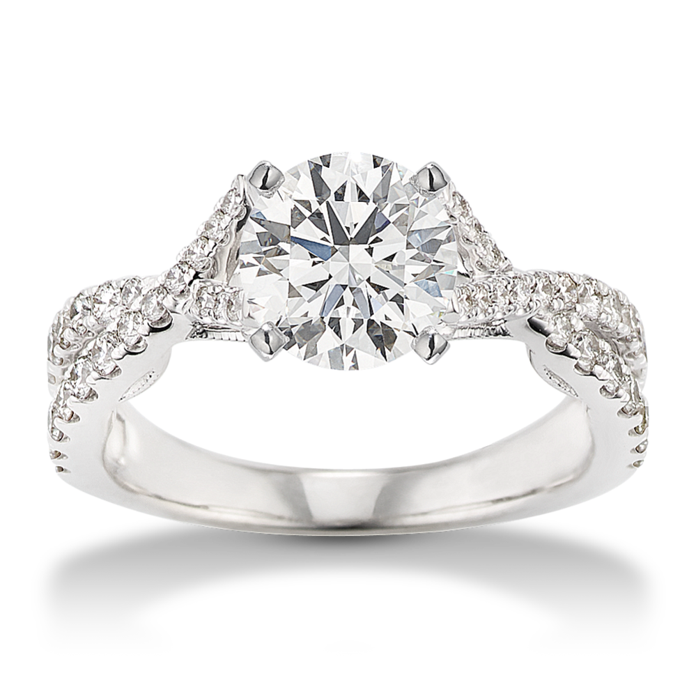Hermia Cathedral Engagement Ring in Platinum