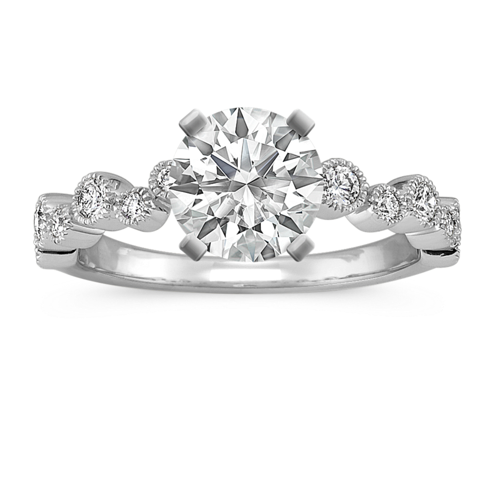 Round Diamond Vintage Engagement Ring