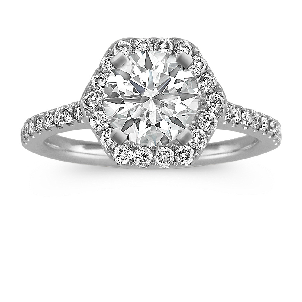 hexagon diamond engagement ring hexagon diamond engagement ring