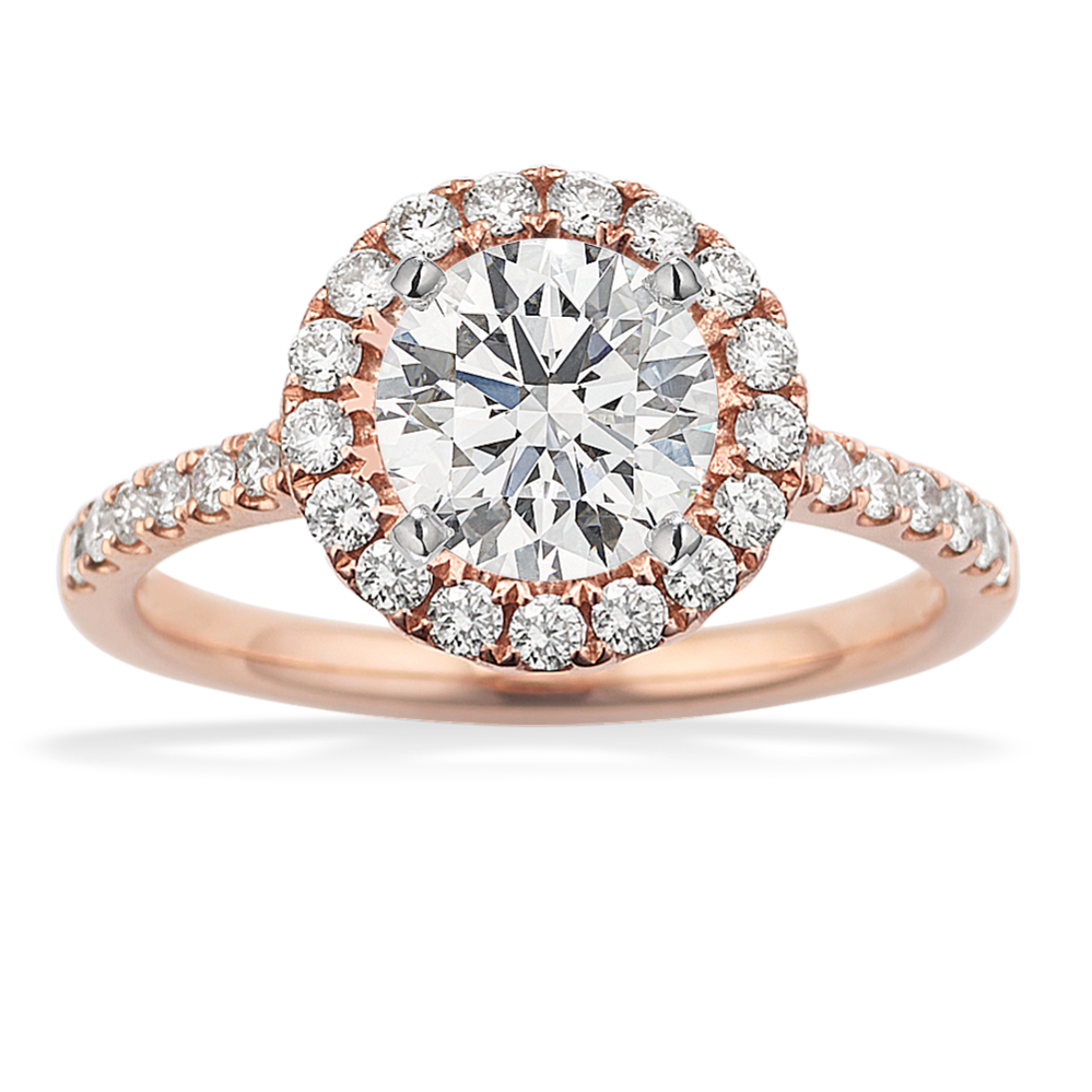 Vista Halo Engagement Ring for 1 ct Round