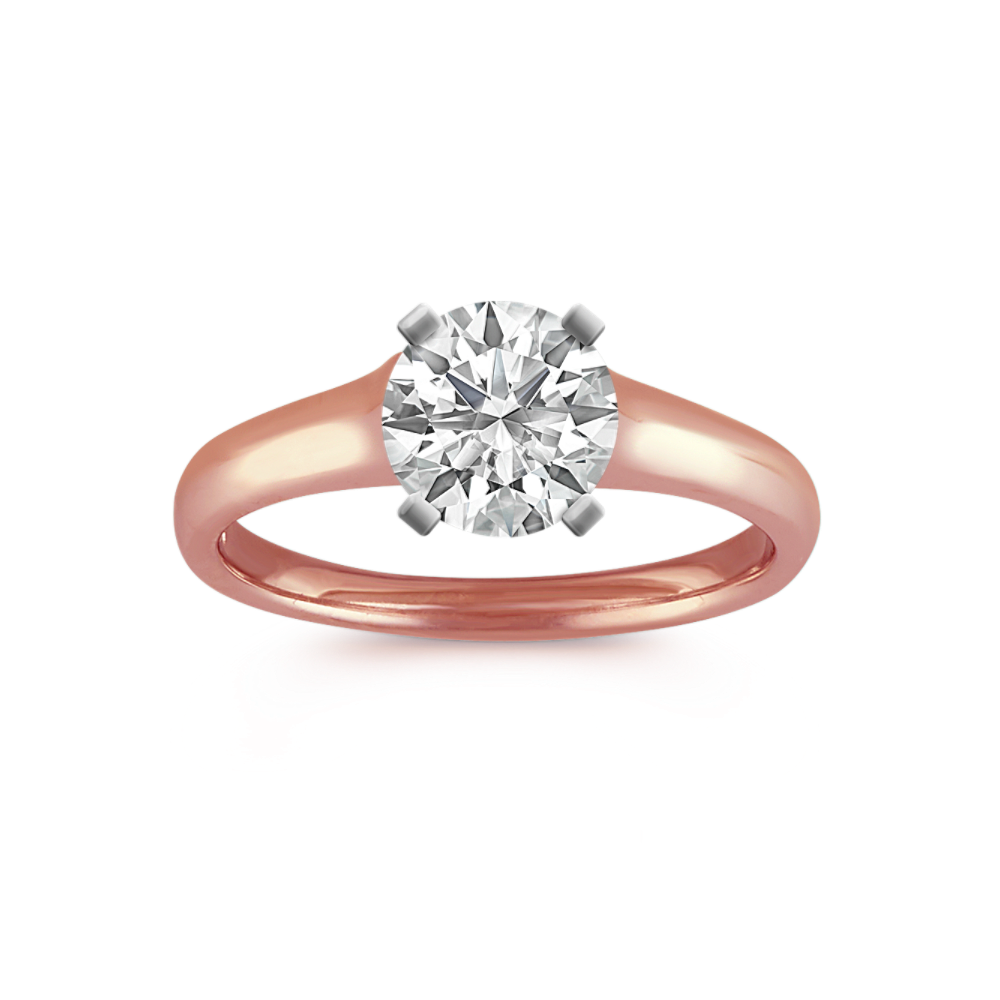 Classic Engagement Ring in 14k Rose Gold | Shane Co.