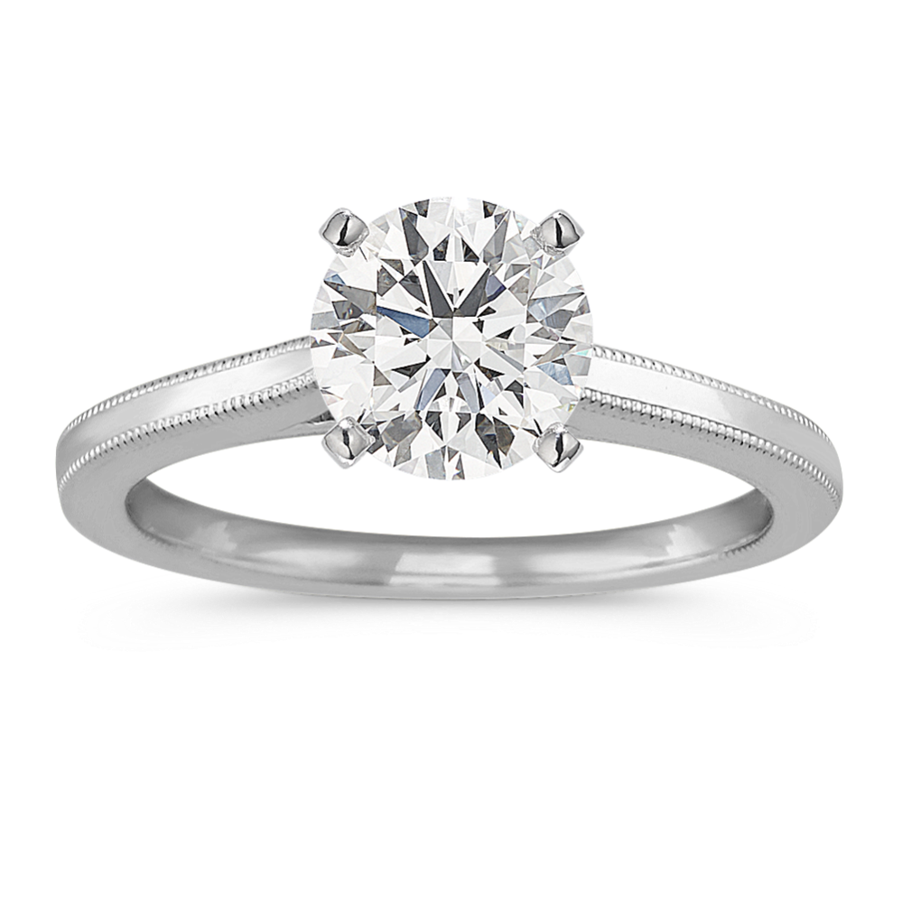 Milgrain Cathedral Engagement Ring
