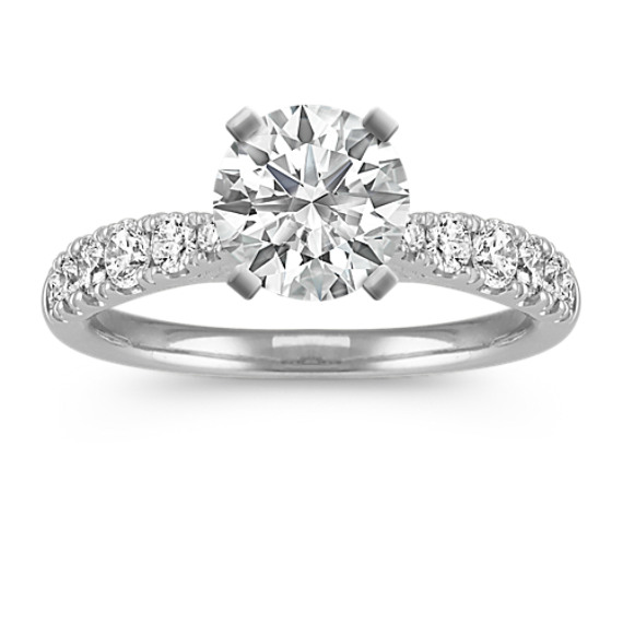 Classic Vintage Diamond Engagement Ring in Platinum
