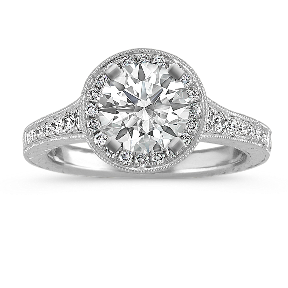 Solana Halo Engagement Ring