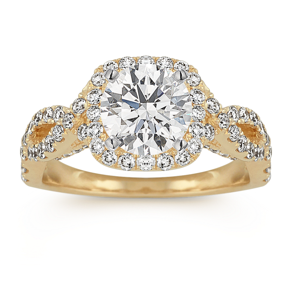 Echo Infinity Halo Engagement Ring