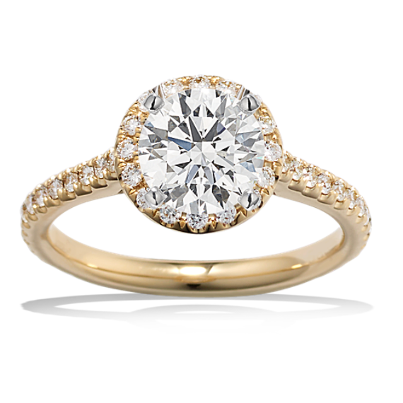 Ella Halo Engagement Ring for 1 ct Round