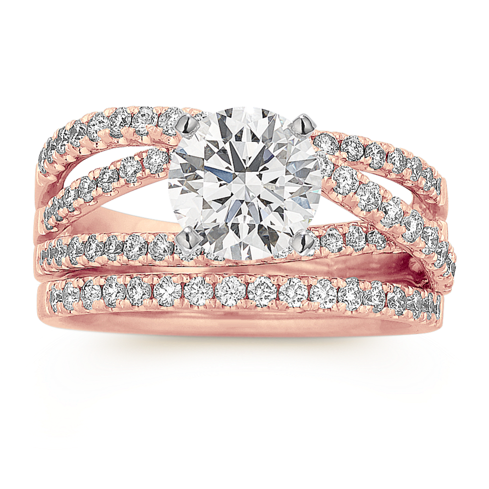 Entwined Crossover Wedding Set