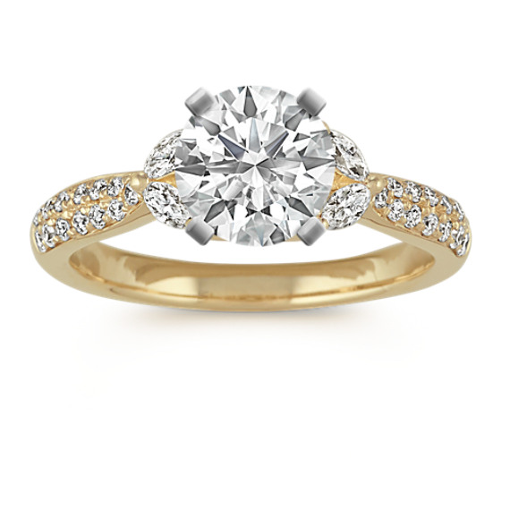 Classic Pave-Set Diamond Engagement Ring