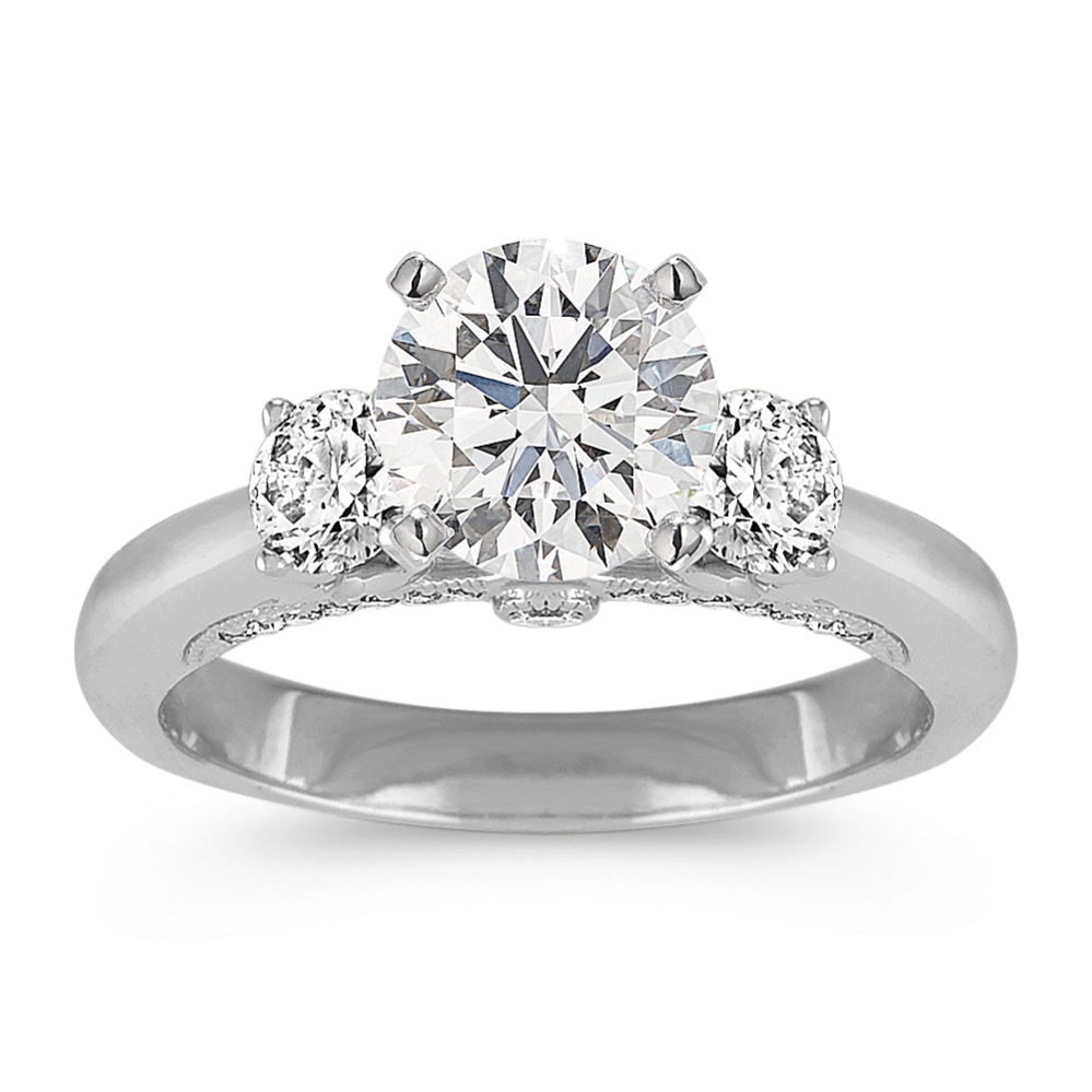 Three-Stone Diamond Engagement Ring