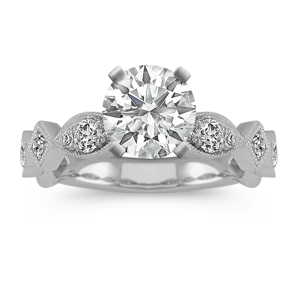 Vintage Diamond Engagement Ring in Platinum