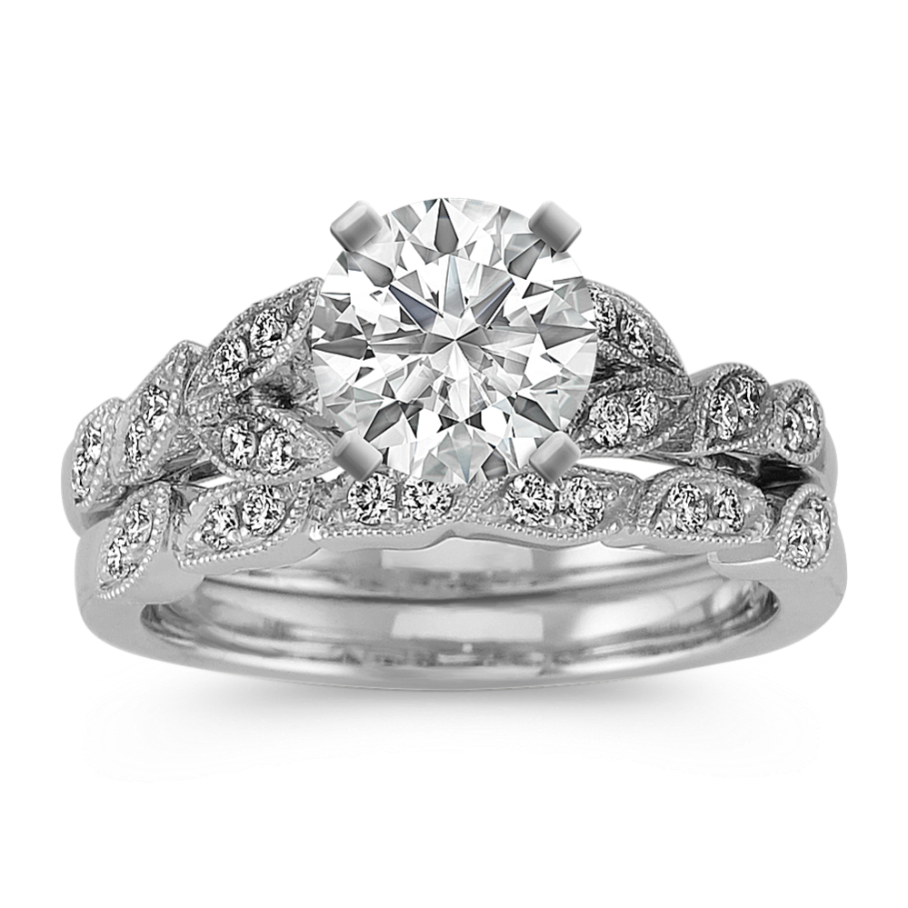 Vintage Diamond Wedding Set in Platinum Shane Co