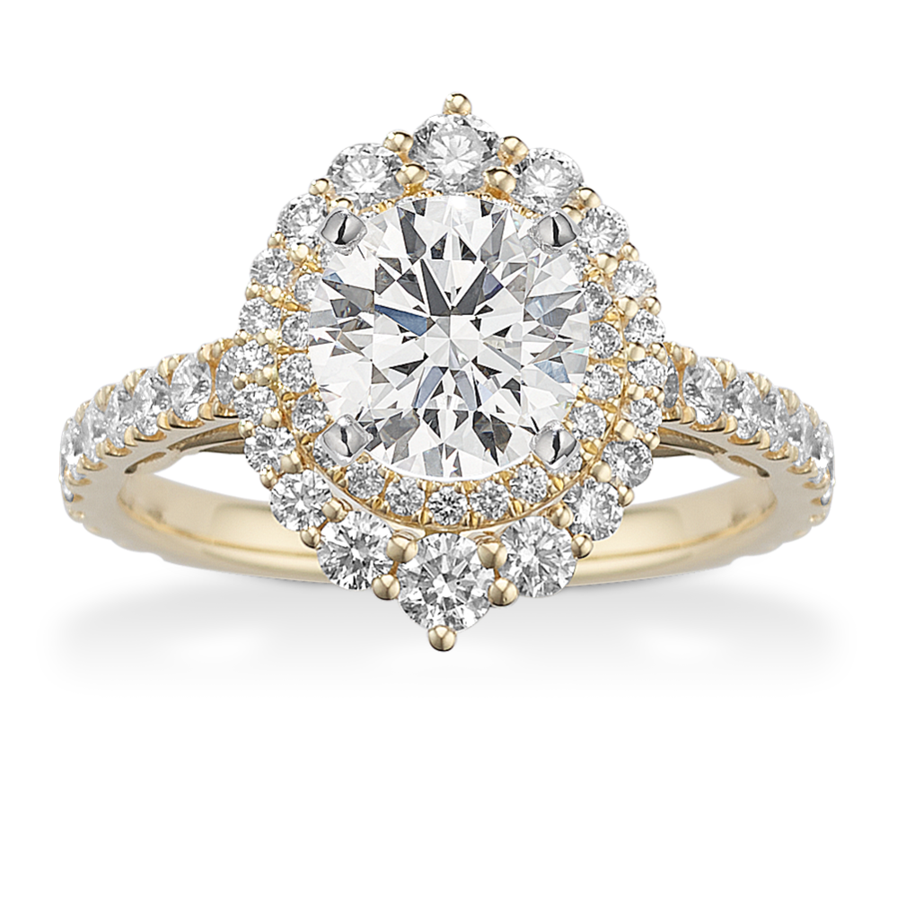 Opulence Double Halo Engagement Ring