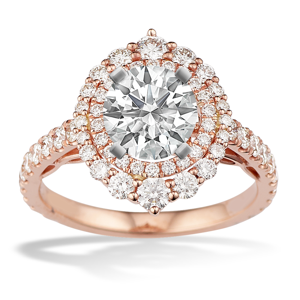 Opulence Double Halo Engagement Ring