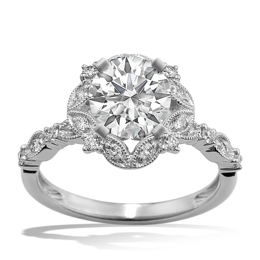 Cecelia Halo Engagement Ring for 1 ct Round