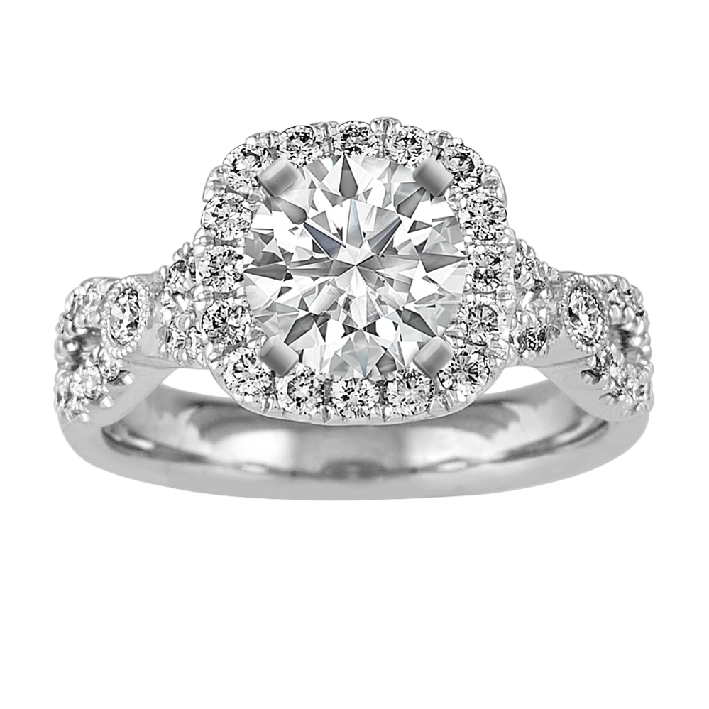 Vintage Diamond Engagement Ring in Platinum