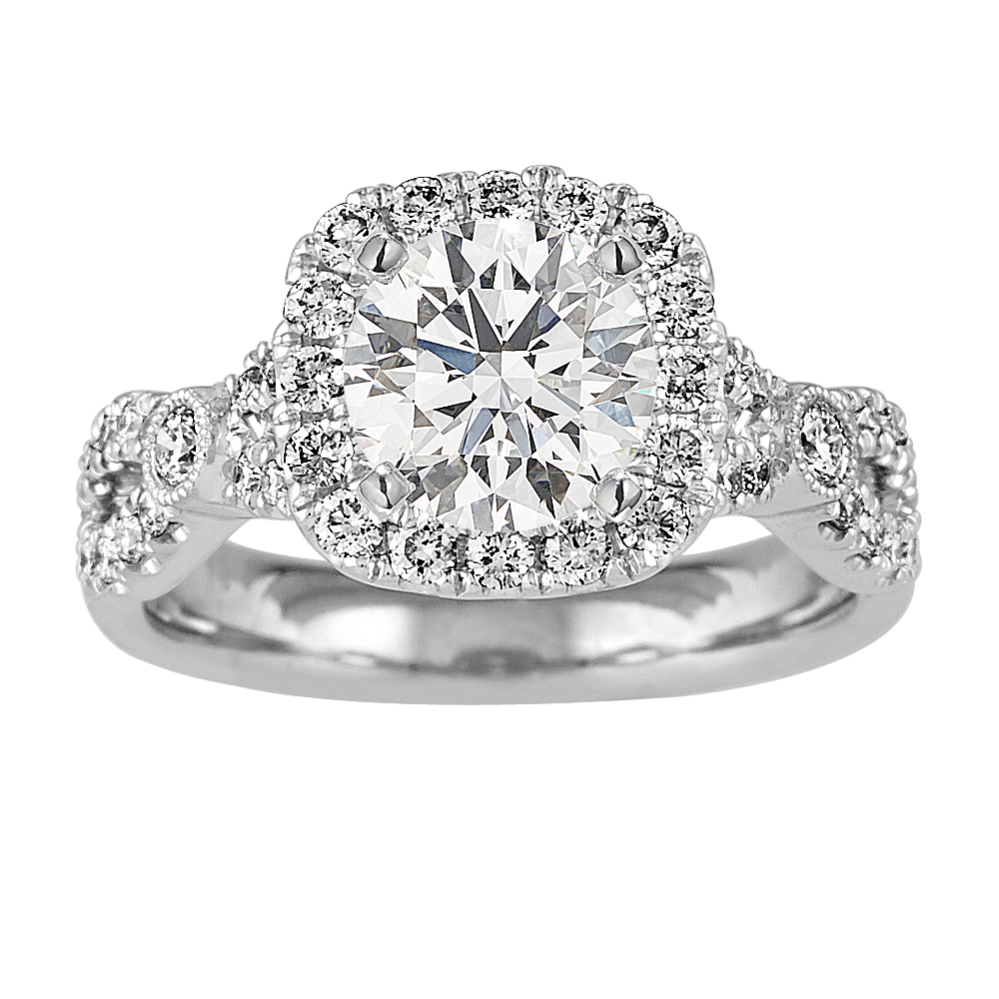 Vintage Diamond Engagement Ring in Platinum