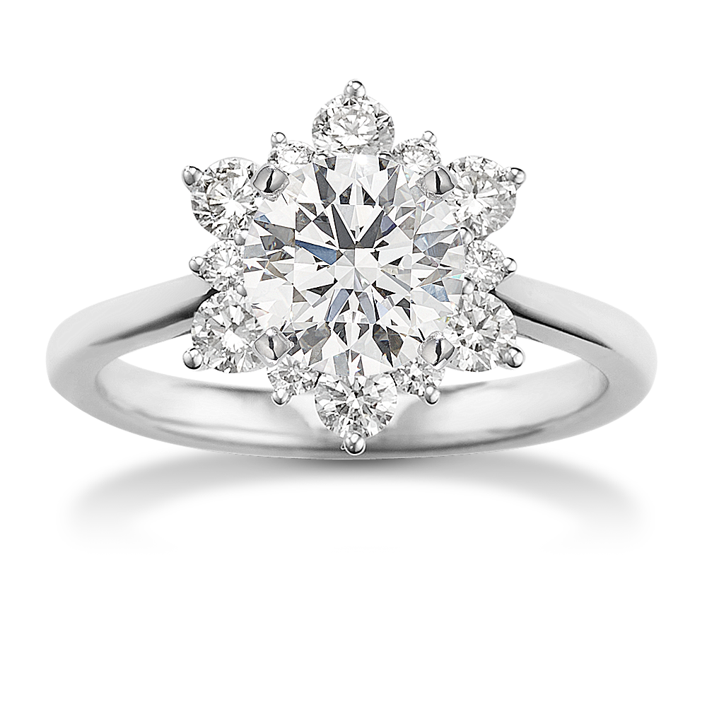 Star Diamond Halo Engagement Ring Shane Co.