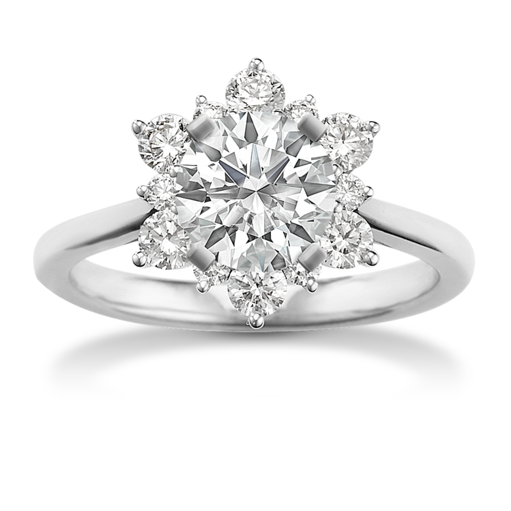 Star Halo Engagement Ring (Round)