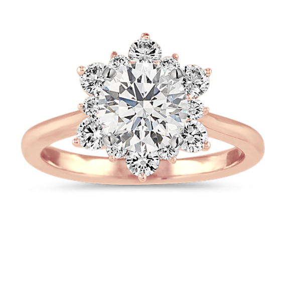 Star Halo Engagement Ring (Round)