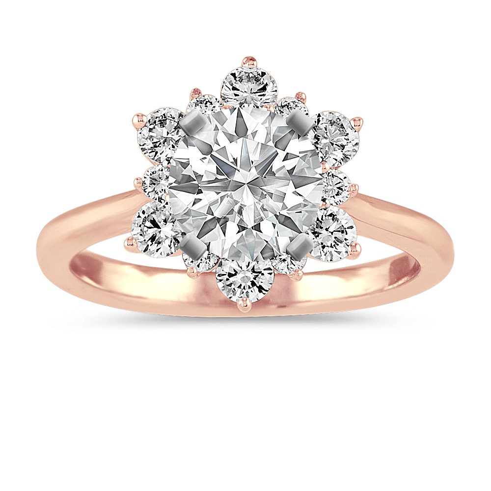 Star halo engagement ring store