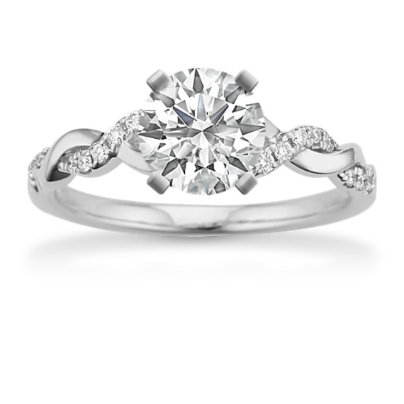 Willow Diamond Infinity Engagement Ring in Platinum