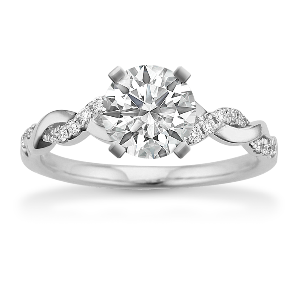 Willow Infinity Engagement Ring in Platinum