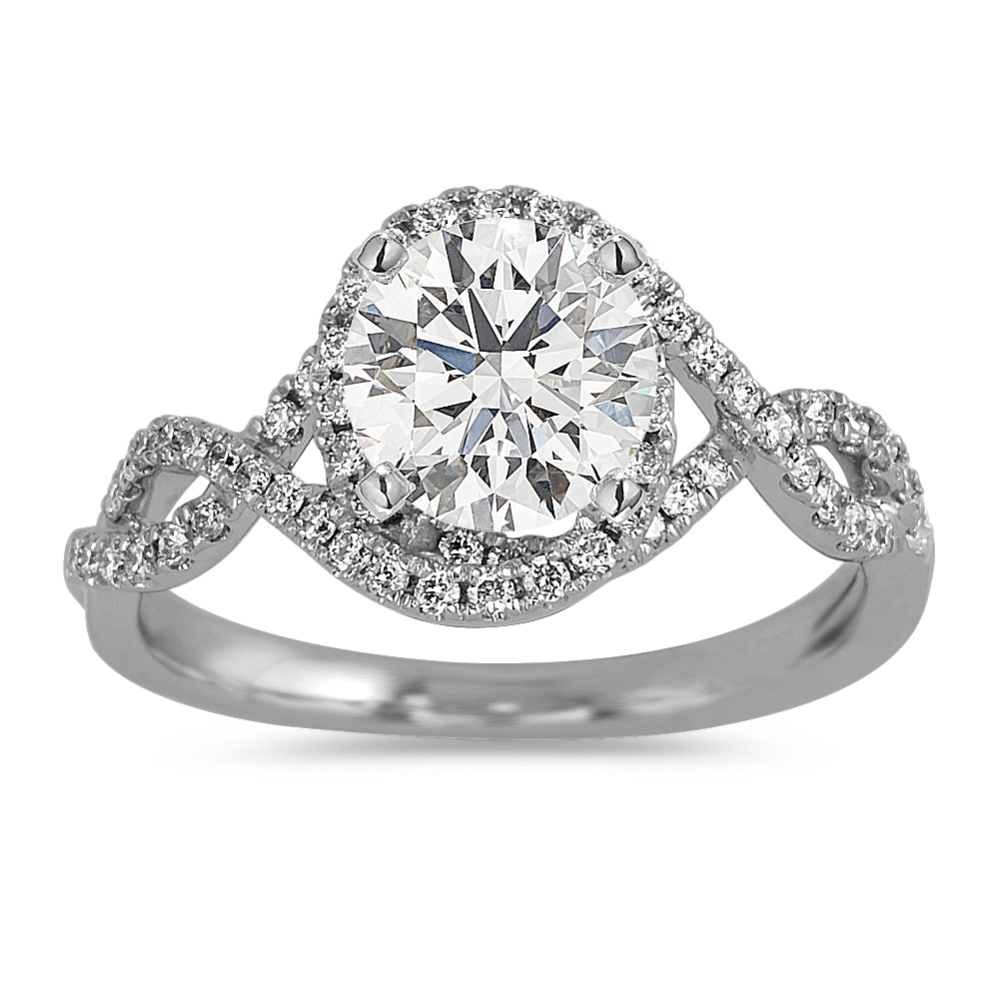 Infinity Diamond Engagement Ring
