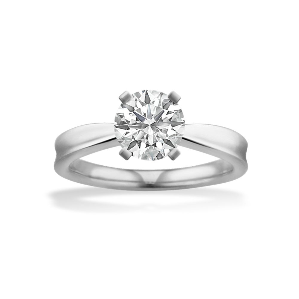 Classic 14 Karat White Gold Engagement Ring