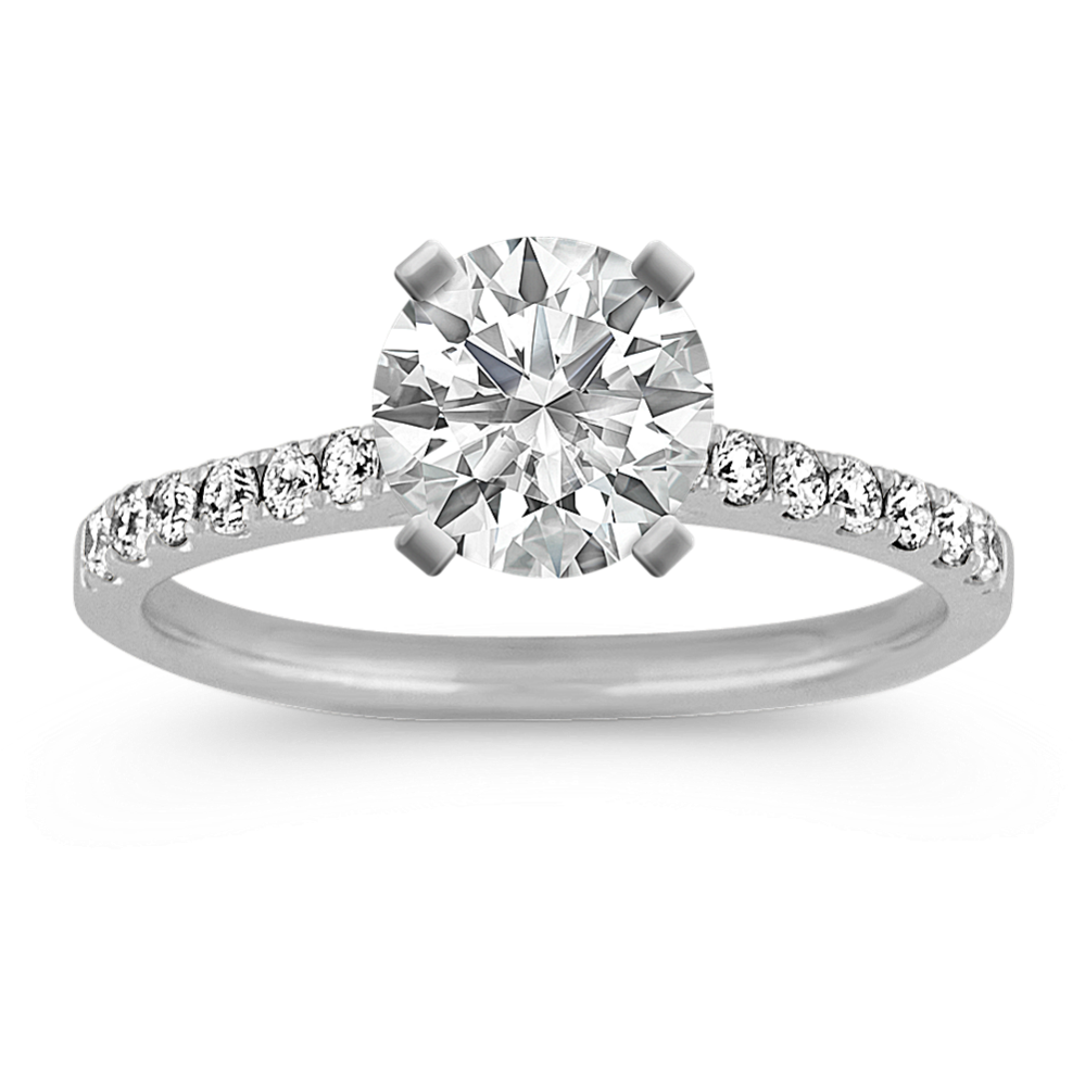 Vista Pave Cathedral Engagement Ring