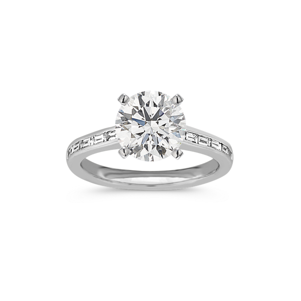 Classic Natural Diamond Engagement Ring in 14k White Gold Shane Co.