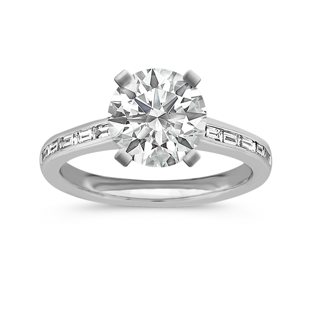 Classic Diamond Engagement Ring in 14k White Gold