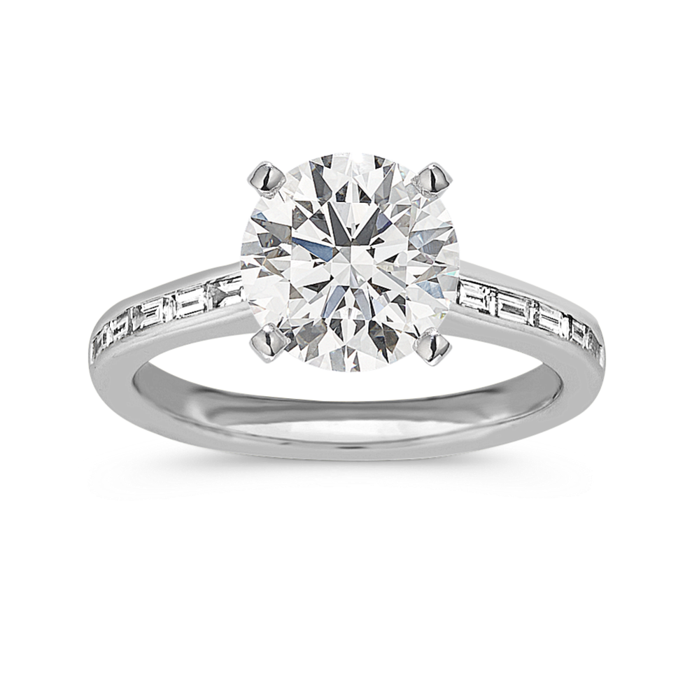 Classic Diamond Engagement Ring in 14k White Gold