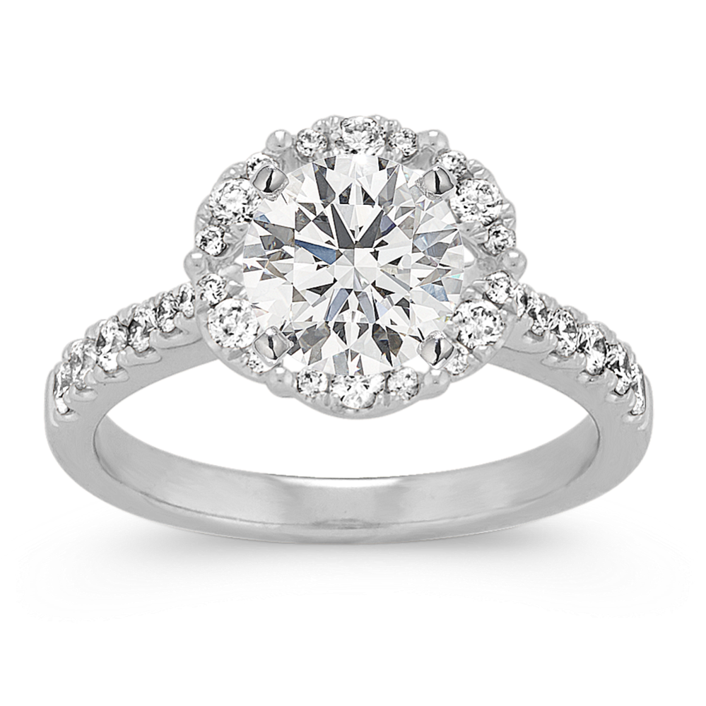 Diamond Halo Engagement Ring