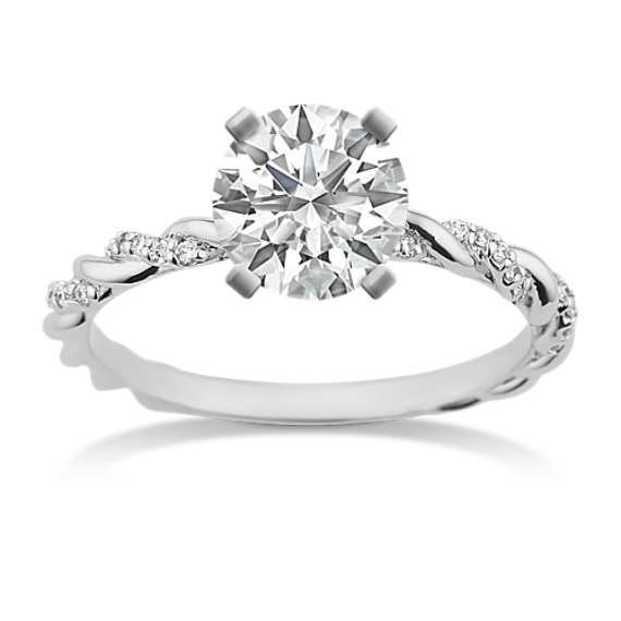 Diamond Twist Engagement Ring